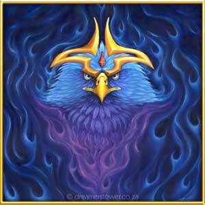 Blue Flame is a gift to my Mother for all the help and support she has done for me, and we both imagined a Phoenix with a difference. - completed in April 2016